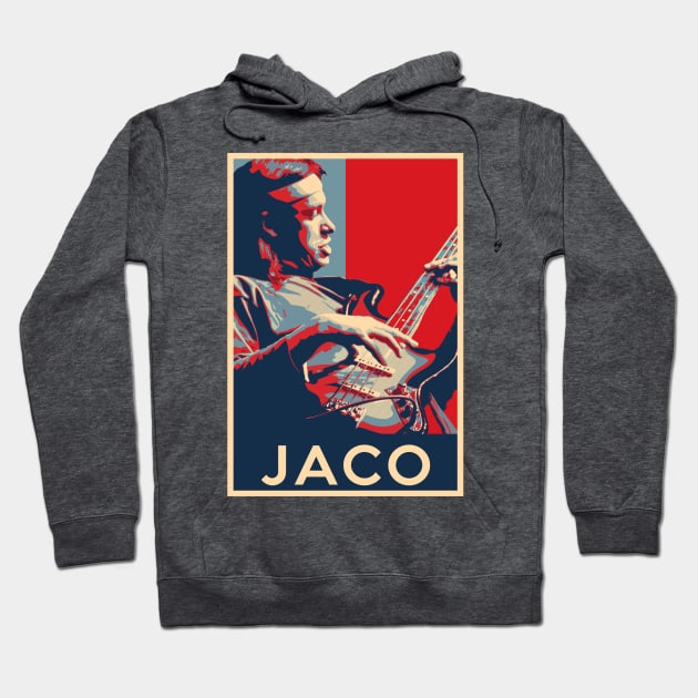 Jaco Pastorius Hope Poster - Sizes of Jazz Musician History Hoodie by Quentin1984